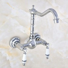 Chrome Brass Ceramic Handle/Base Bathroom Sink Mixer Tap Kitchen Faucet 2nf569