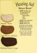 Hearing Aid Sweat Bands (Pair) Moisture Protection 3 colors, 5 sizes