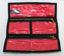 Vintage Saks Fifth Avenue Travel Grooming Jewelry Accessories Tri-Fold Pouch