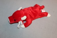 TY Beanie Baby SNORT the Bull Plush 9 inch Stuffed Animal Toy With Tags
