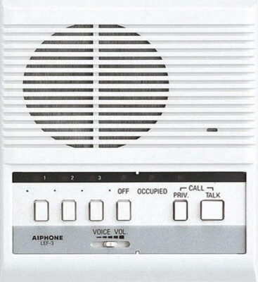 Aiphone LEF-3 Open Voice Selective Call Master Intercom Accepts Up to Three Door