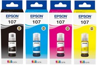 4 Epson TintenbehäLter Tinte 107 Bk / C / M / Y Multipack