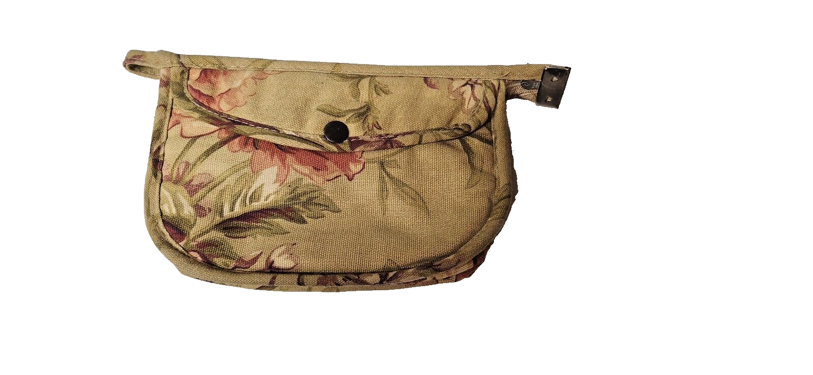 Makeup Bag Vintage Zipper closure and front pocket-image