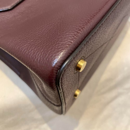 Mulberry Mini Seaton Small Classic Grain Leather Satchel Oxblood 2way Bag Used - 第 11/15 張圖片