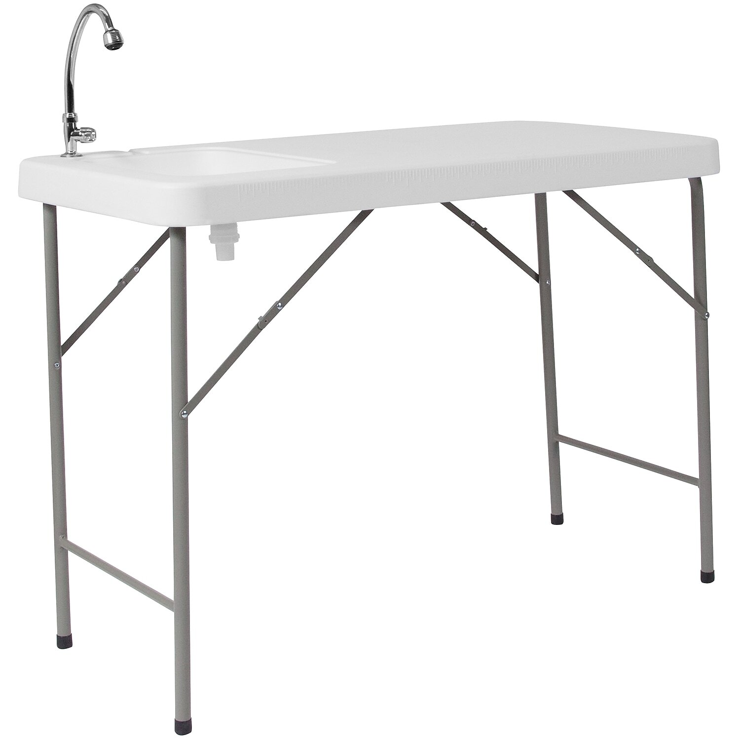 Flash Furniture Wesley Folding Table 45" x 23" Granite White (DADPYZ116)