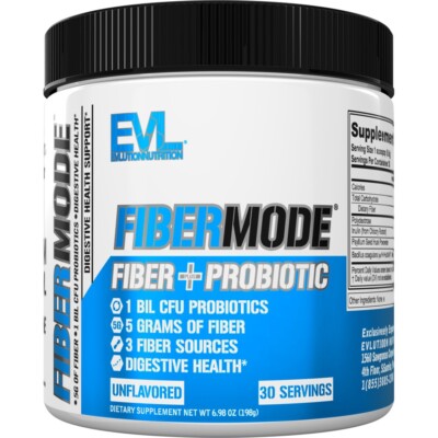 EVL FiberMode Fiber+Probiotic with 1 bil CFU, 5g Fiber, Digestive Health BB 5/26