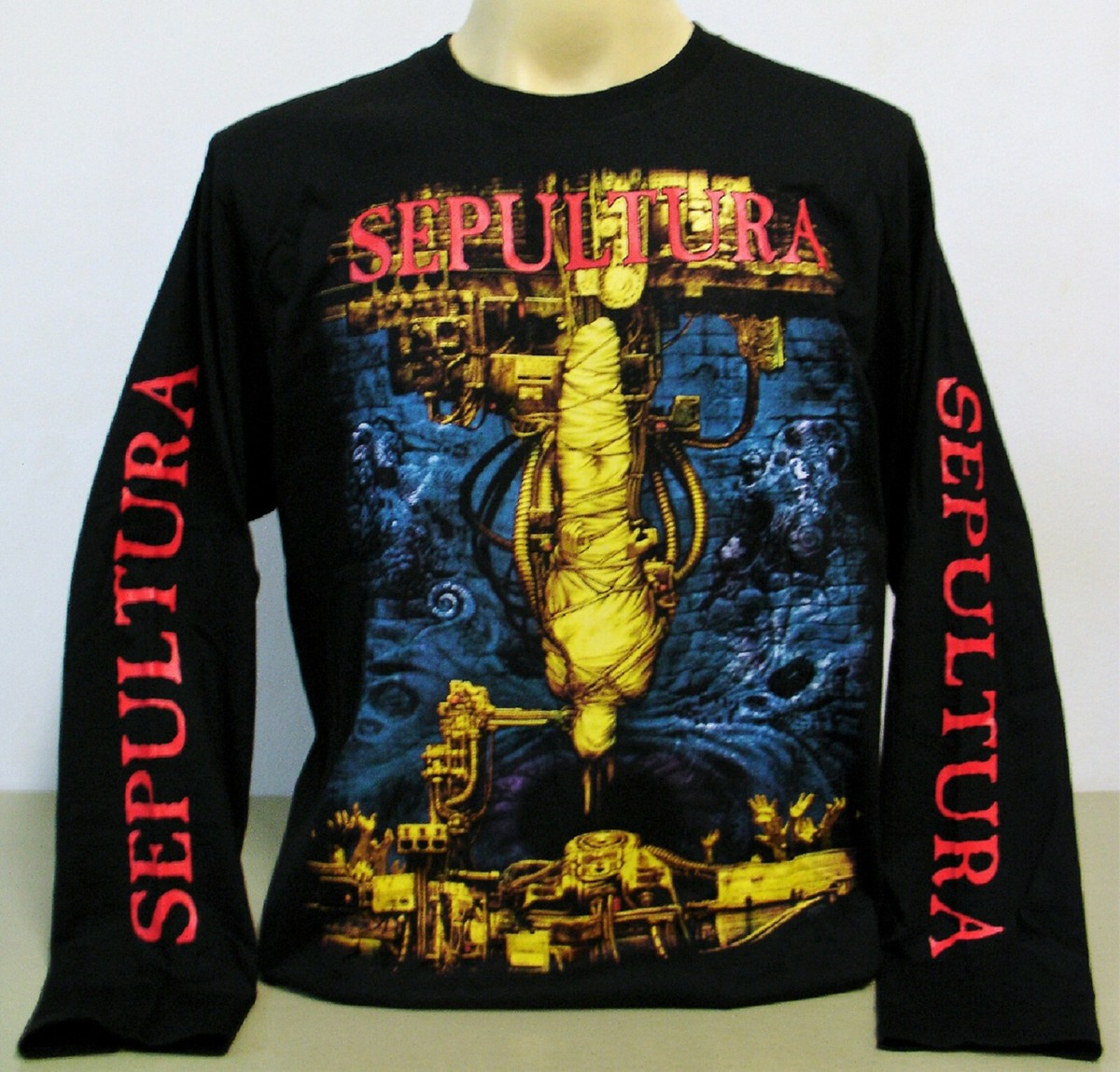 Sepultura Chaos AD Long Sleeve T-Shirt Size S M L XL 2XL 3XL Heavy Metal  Band