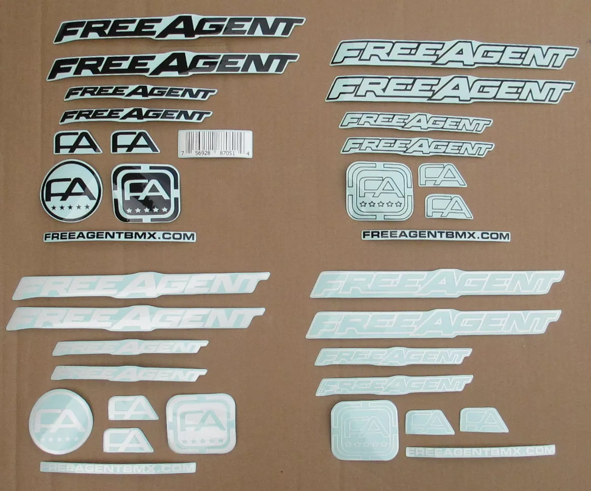 Free agent sale bmx decals