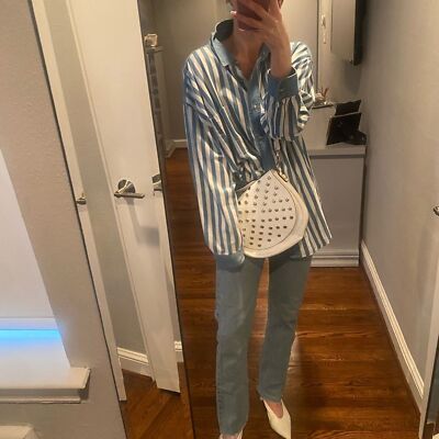 Vintage Studded Envy Crossbody Bag