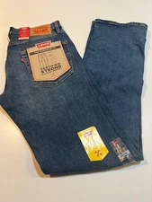 Levi's NWT Workwear Fit Jeans 32 x 36 Straight Stretch Zip Fly Fits Over Boot
