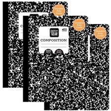 Composition Books WIDE Rule POLY Marble 80 Sheets 9.75x7.5 3 Pack Pen  Gear