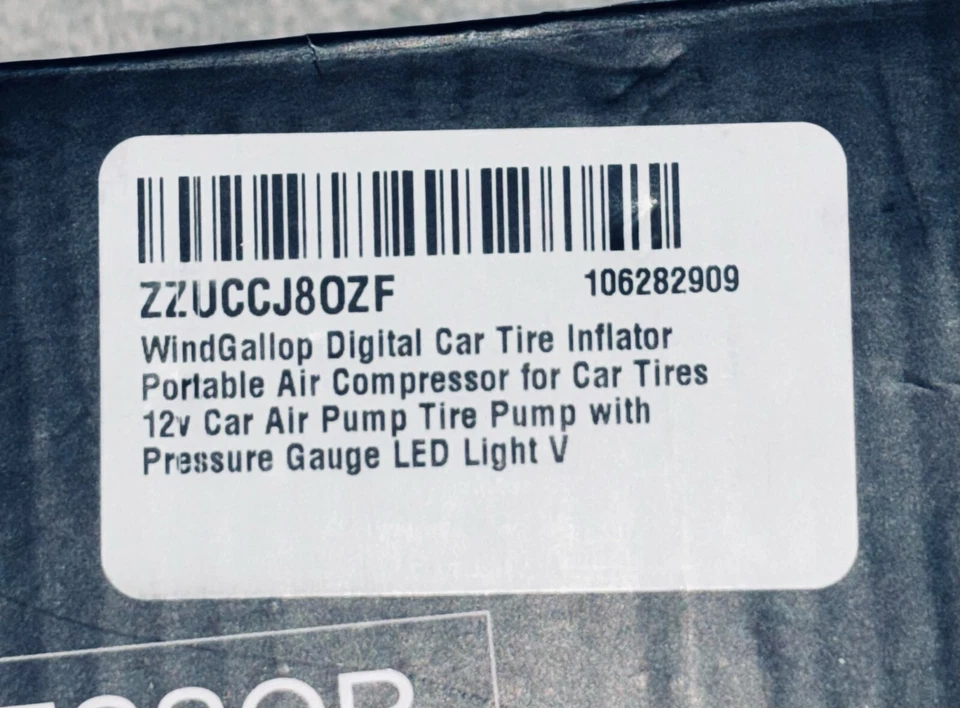 Compresor de aire portátil WindGallop inflador de neumáticos bomba de neumáticos de coche bomba de aire 12v Foto 2 de 2