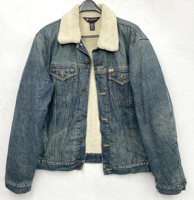 polo jean jacket with fur