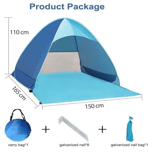 Pop Up Beach Tent Shade Portable Kids Baby Changing Shelter Uv Protection Garden - Picture 2 of 6