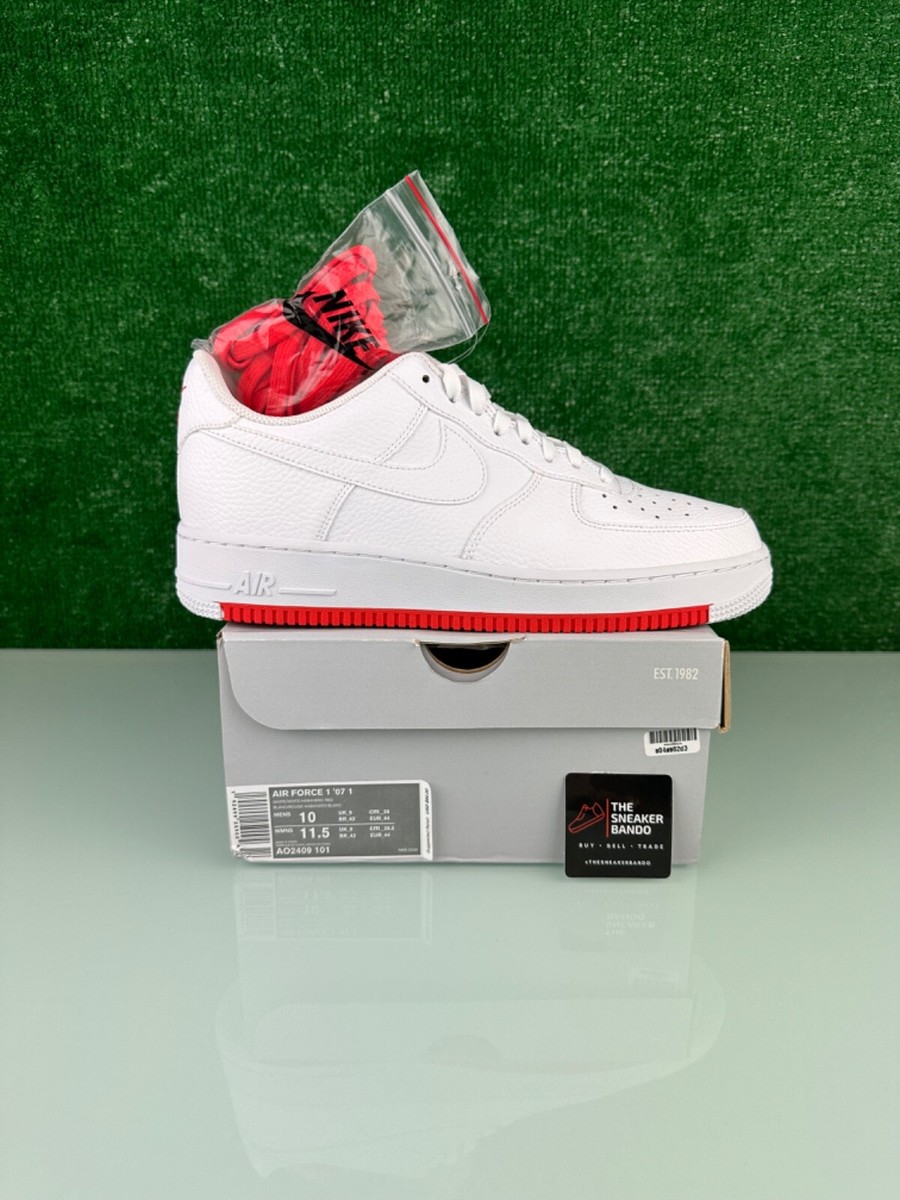 Size 10 Nike Air Force '07 Low White Red