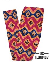 New LuLaRoe Leggings OS One Size Pink Orange Blue Multicolor Unicorn NWT B0208