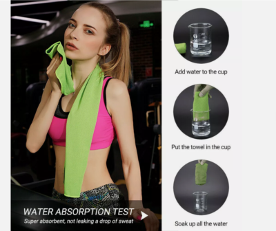 Serviette De Refroidissement Microfibre Sport - Serviette Rafraîchissante Cool Towel Pour Fitness, Yoga Et Plein Air