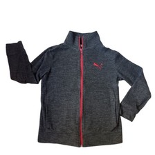 Puma Kid's Size M  8/10  Charcoal Zip up Hoodie Long Sleeve Sweatshirt
