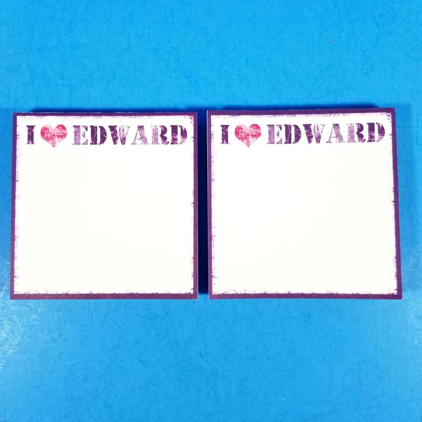2 Twilight Saga Team Edward I Love Edward Sticky Note Pads Paper-image