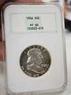 1956  Proof Franklin Half Dollar NGC PF 66  #3013 old holder - FREE SHIP! G0846