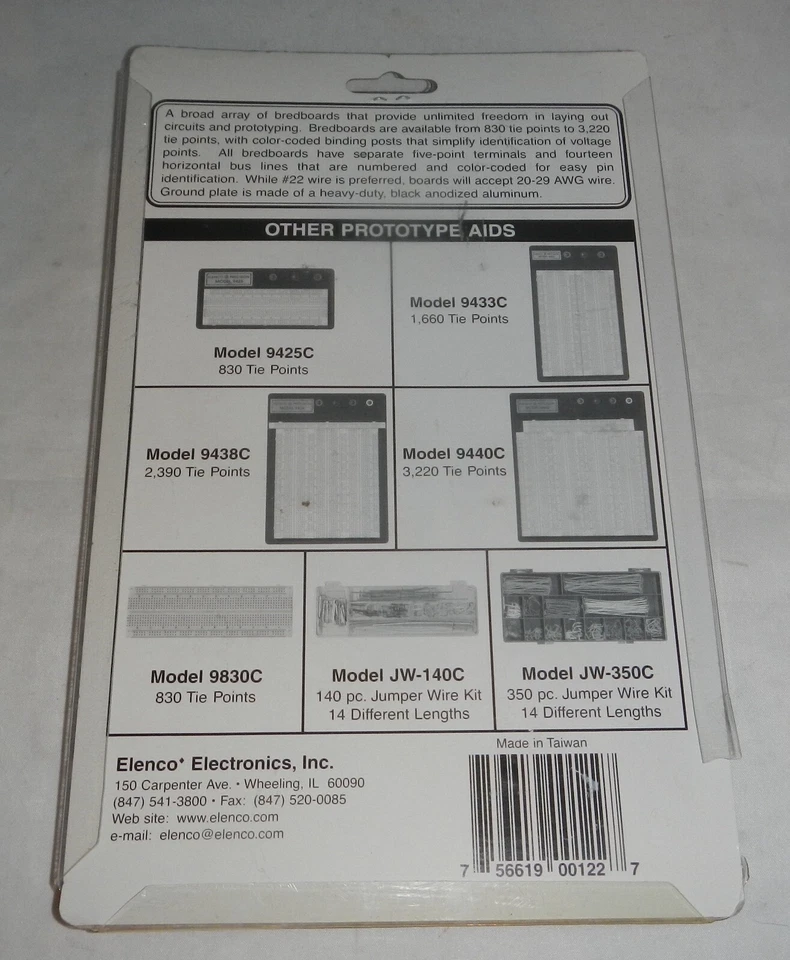 Elenco Breadboard Prototype Design Aid 1660 Tie Test Points Model 9433 - Image 2 of 3