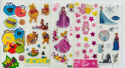 100+ Mxd STICKERS, MARVEL HELLO KITTY Winnie the Pooh FROZEN Care Bears Pokemon - Picture 9 of 22