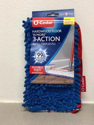 O-Cedar 170385 Hardwood Floor  N More  Microfiber/Chenille 3-Action Mop Refill