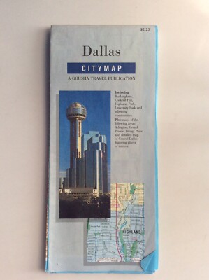Vintage Gousha Travel Publication - Citymap Dallas - 1993 Edition