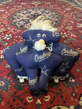 Vintage Dallas Cowboys Dammit Doll NFL Football with Couch Handmade