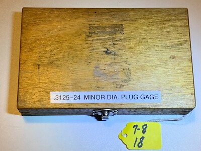 PENNOYER-DODGE-  SET DIA. MIN,CHECK PLUG- THREAD PLUG GAGE -.3125-24UNF-3A