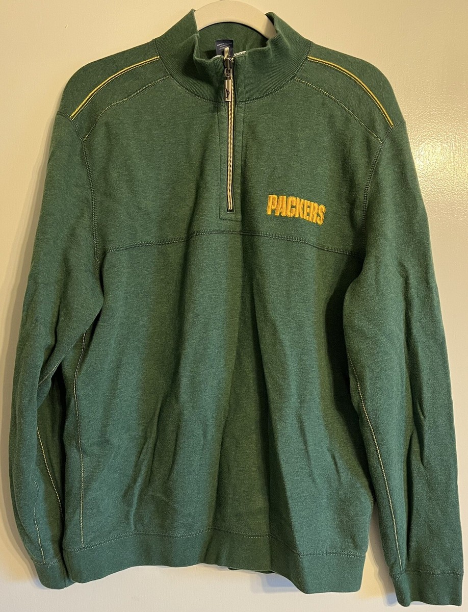 Tommy Bahama Green Bay Packers NFL Reversible Quarterzip Pullover 