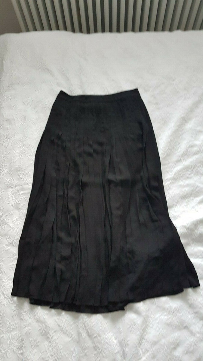 Jupe midi fluide plissée noire pour femme | Claudie Pierlot