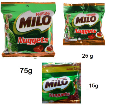 Milo Nugget Nestle Chocolate Malt Flavoured Confectionery Energy Healthy Snack