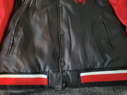 Marvel Spiderman spiderverse Miles Morales bomber jacket XS NWT BoxLunch Exclsv image 5