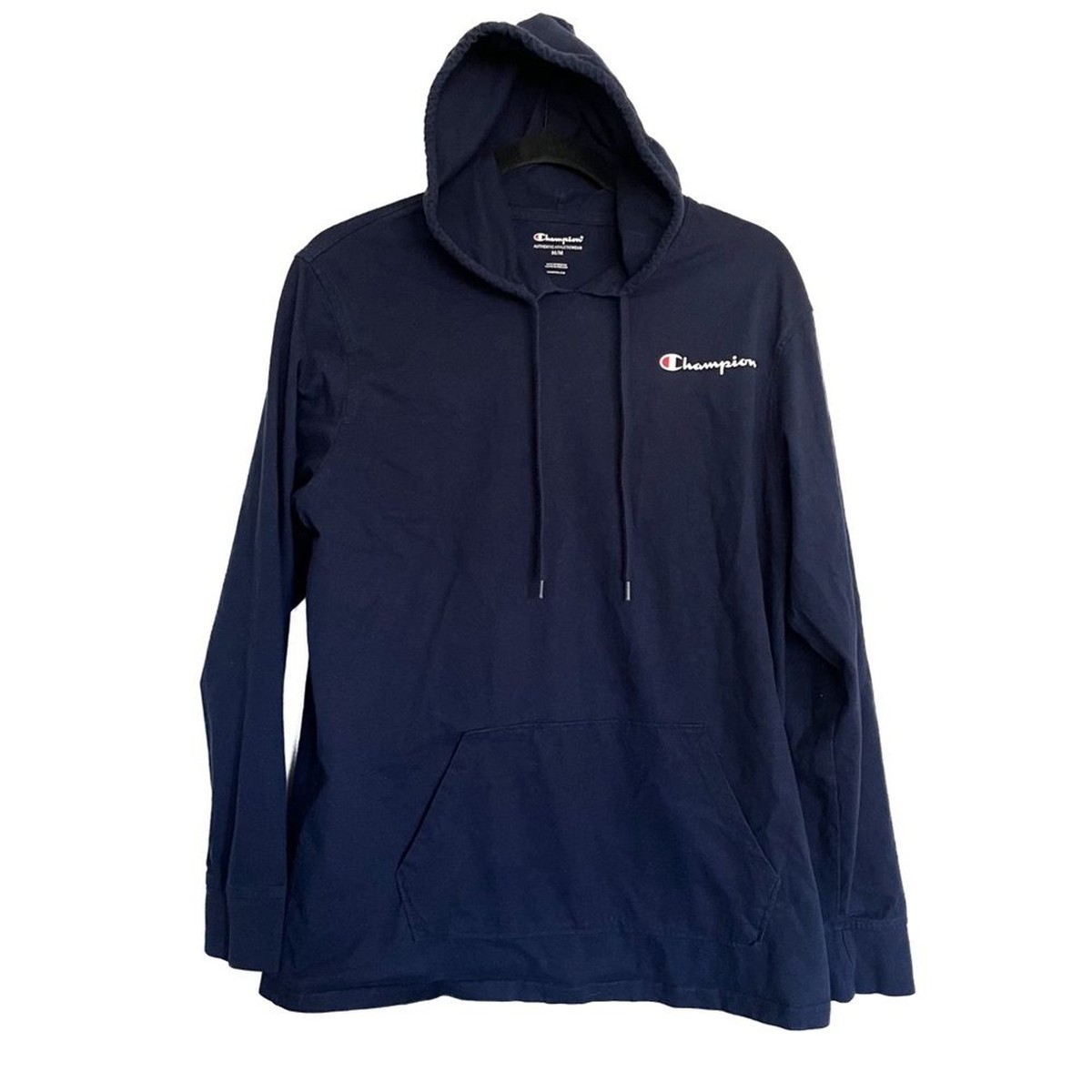 CHAMPION Mens Navy Med Athletic Sport Hoodie Sweatshirt Pullover 