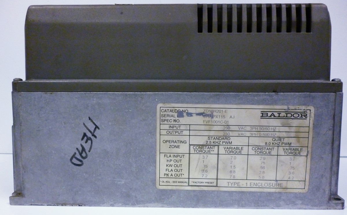 Baldor ZD18H201-E AC Vector Drive | eBay Baldor ZD18H201-E AC Vector Drive | eBay