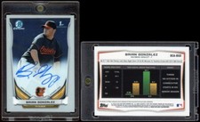 2x 2014 1st Bowman Chrome Brian Gonzalez Base Auto Card #BCA-BGO