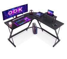 Scrivania Gaming ad Angolo Coleshome 127x127 cm – Desk Gamer a L Carbon Black