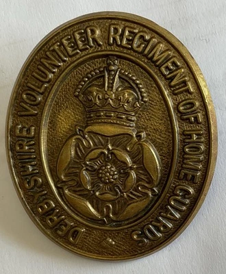 Derbyshire Volunteer Regiment Of Home Guards, British Cap Badge - Image 1 of 2