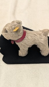 Vintage Steiff Tessie Schnauzer Dog 22cm with yellow tag 