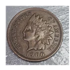 1906 Indian Head Small Cent BN Bronze Philadelphia Circulated Uncertified