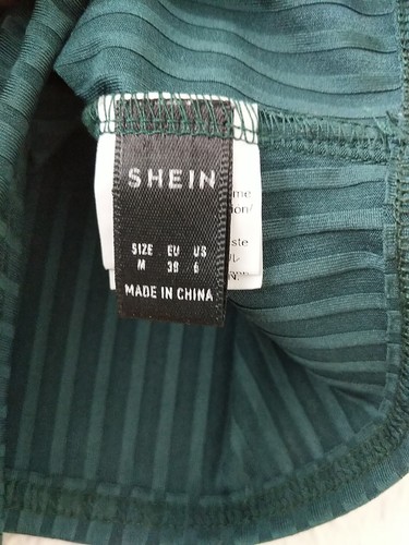 Shein Damen Top bauchfrei grün Größe M / 38 zum binden - Bild 6 von 6