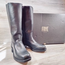 VTG Frye Campus 14L Boots Women 9.5 M Black Square Toe Western MADE IN USA