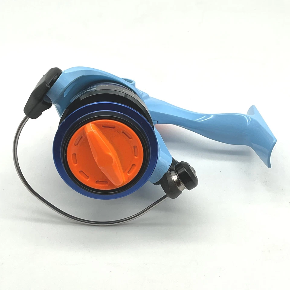 Okuma Fuel Spin FSP-3000 Fishing Reel Light Blue Orange Blue Spool Fishing Gear - Image 3 of 4