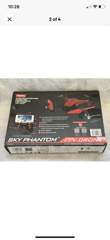 Syma Sky Phantom FPV Drone 4 CH Remote Control Drone Green - Image 2 of 3
