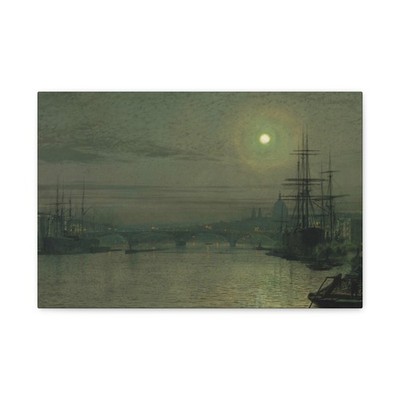 John Atkinson Grimshaw (1836 1893) London Bridge by Night - Canvas Wall Art
