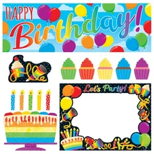 Trend Rainbow Birthday Wipe-Off Learning Set (t19002)