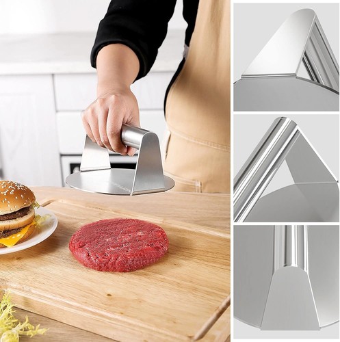 Pressa per Burger Smash Ingrandita da 6,3 Pollici, Acciaio Inox Pollici Rotonda - Foto 2 di 7