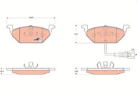 TRW Bremsbelagsatz Scheibenbremse Cotec GDB1658 FüR Audi Skoda Seat VW Golf A3 3