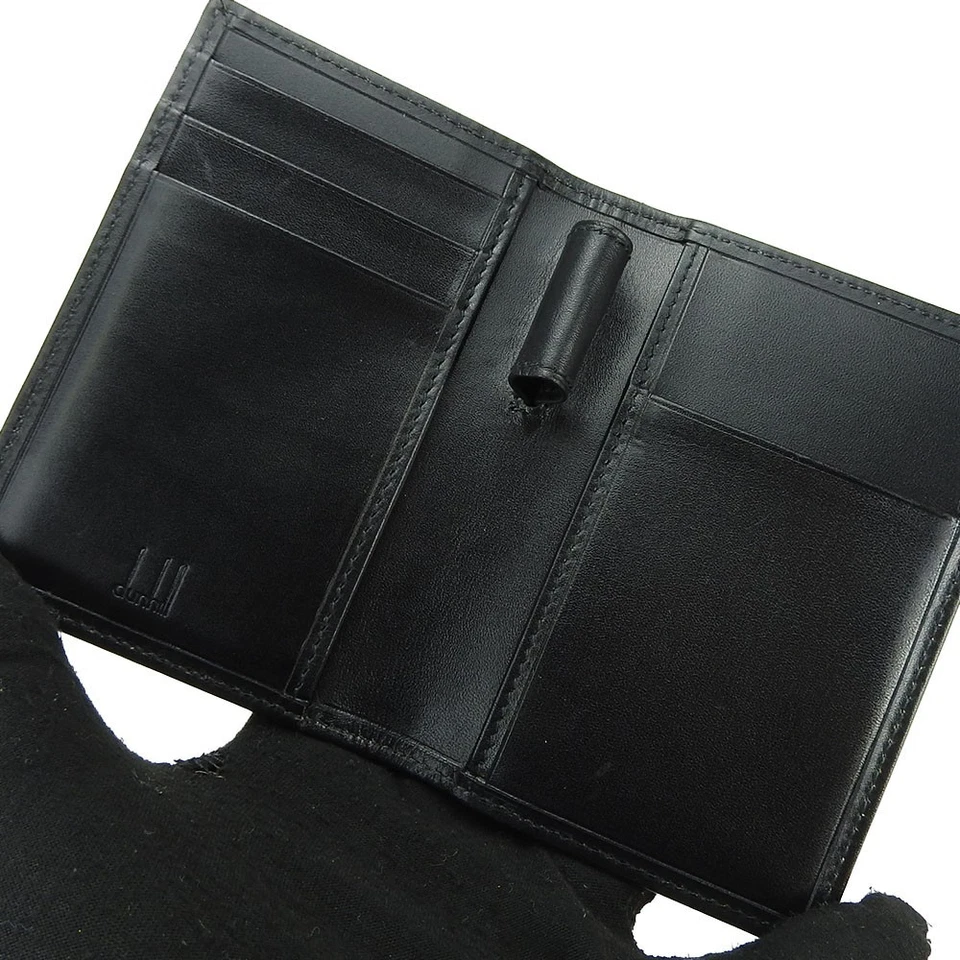 Usado Dunhill Card Case cuero negro - cubierta de nota - Imagen 3 de 4
